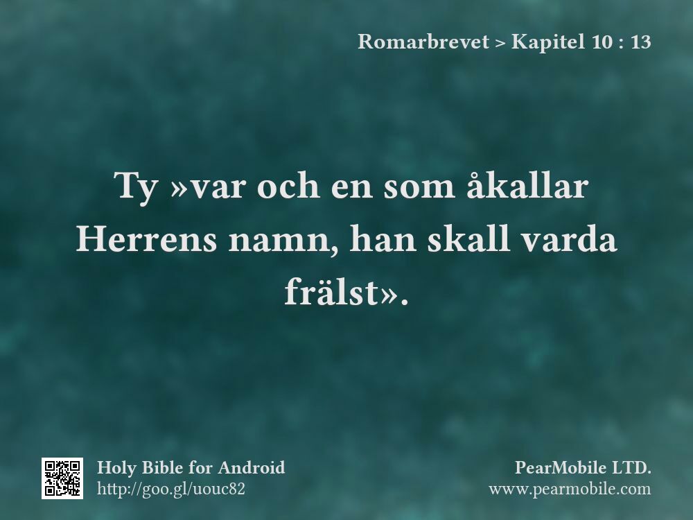 Romarbrevet, Kapitel 10:13
